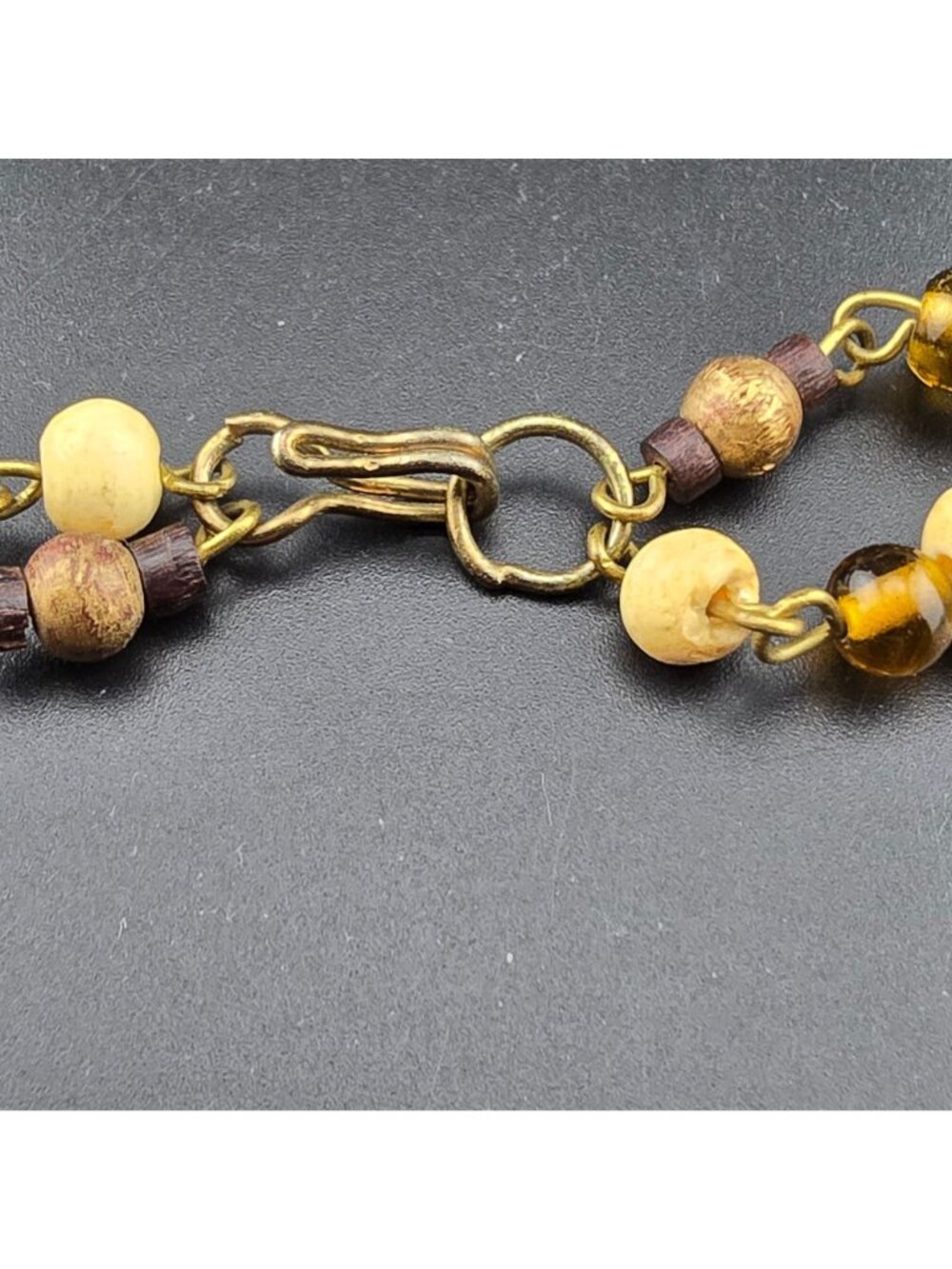 Vintage Double-Strand Beggars Beads Necklace Earth Tones - Picture 7 of 7